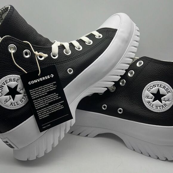 Converse Chuck Taylor All Star Leather Lugged 2.0 Black Sneakers Men 8.5 | W10.5 - Picture 3 of 11